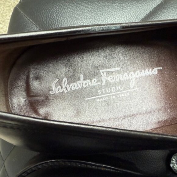 Pre-loved Salvatore Ferragamo Deeper Men's Loafer Size 11.5 Black - Picture 7 of 16